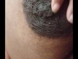 Ebony Mom groping big tits