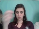 sexy young chick playing on webcam